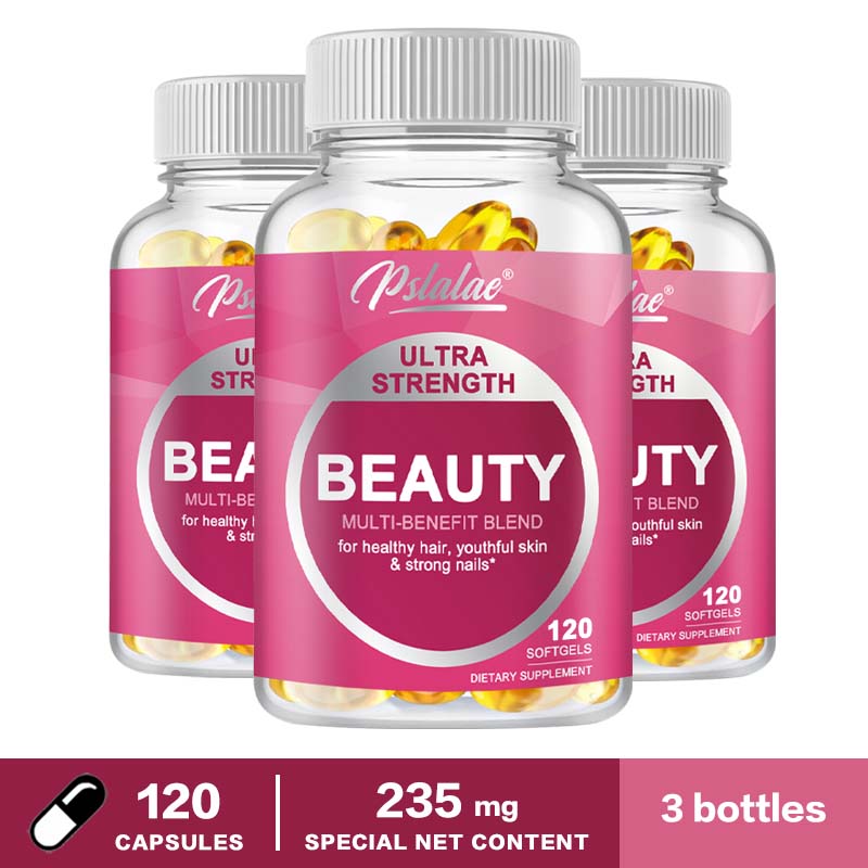 Capsule di peptidi di collagene, contenenti biotina ed estratti vitaminici, supporto immunitario, adatte sia per uomini che per donne.