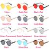 Unisex Retro Round Sunglasses With Lightweight Metal Frame For Uv Protection**