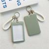 Multicolor Matte Plastic Id Card Holder Wrist Lanyard Scratch Resistant Shell For Students Office Workers Access Cards