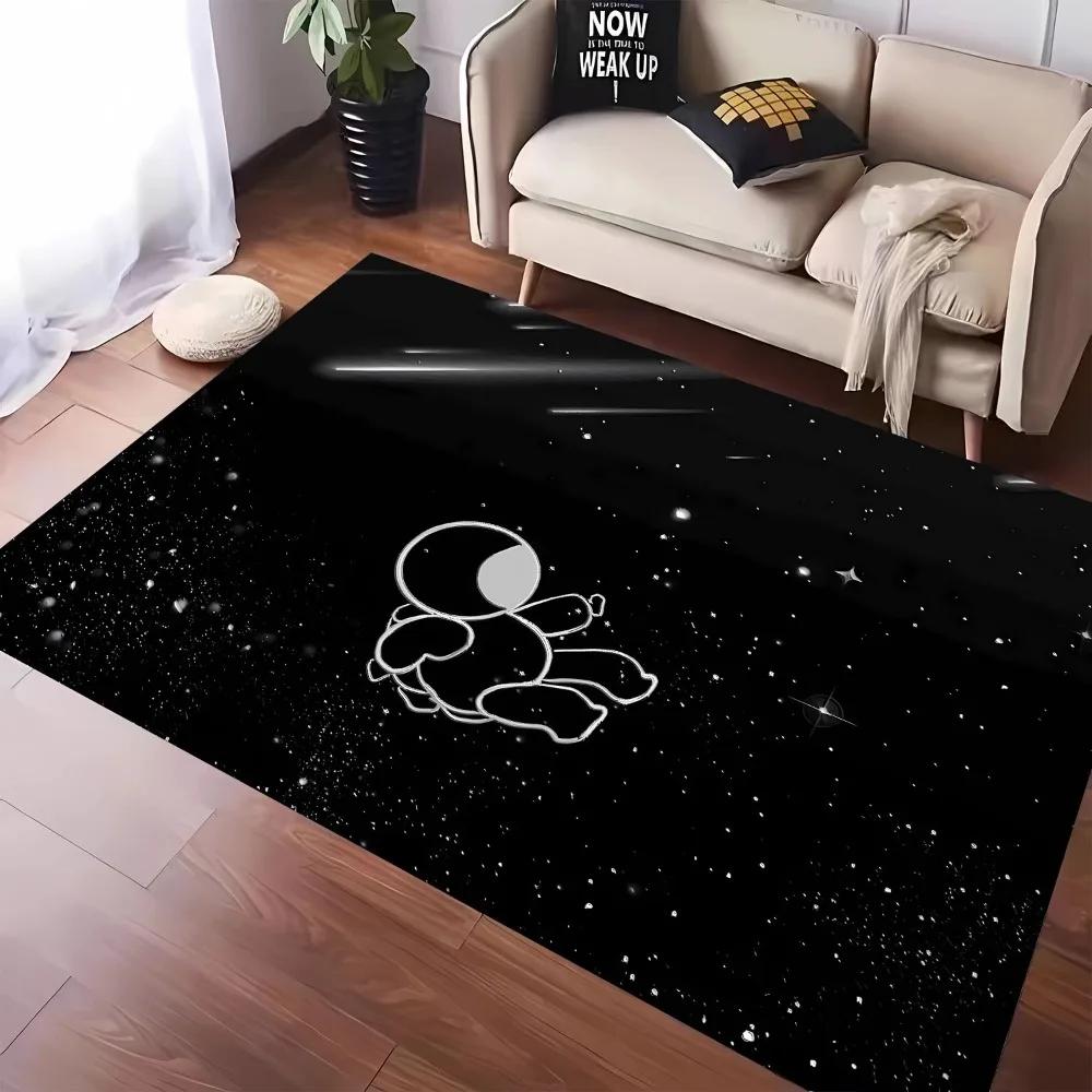 Cartoon Universe Planet Moon Carpet for Living Room Decor Sofa Rug Bedroom Bedside Rug Children's Play and Reading Area Rug