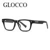 TR90 Trendy Anti Blue Light Reading Glasses Transparent Brown Square Presbyopic Eyewear For Men Computer Use