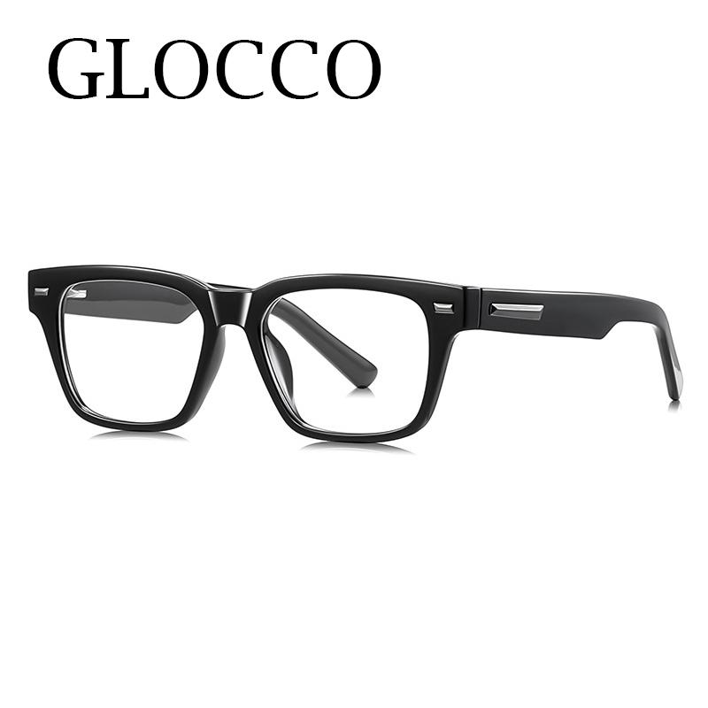 TR90 Trendy Anti Blue Light Reading Glasses Transparent Brown Square Presbyopic Eyewear For Men Computer Use