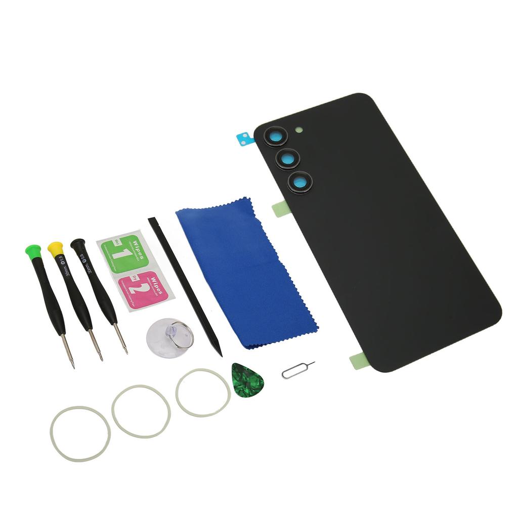 Back Glass Cover with with Pre Installed Camera Lens Professional Repair Tool Kit for Samsung Galaxy S23 Plus