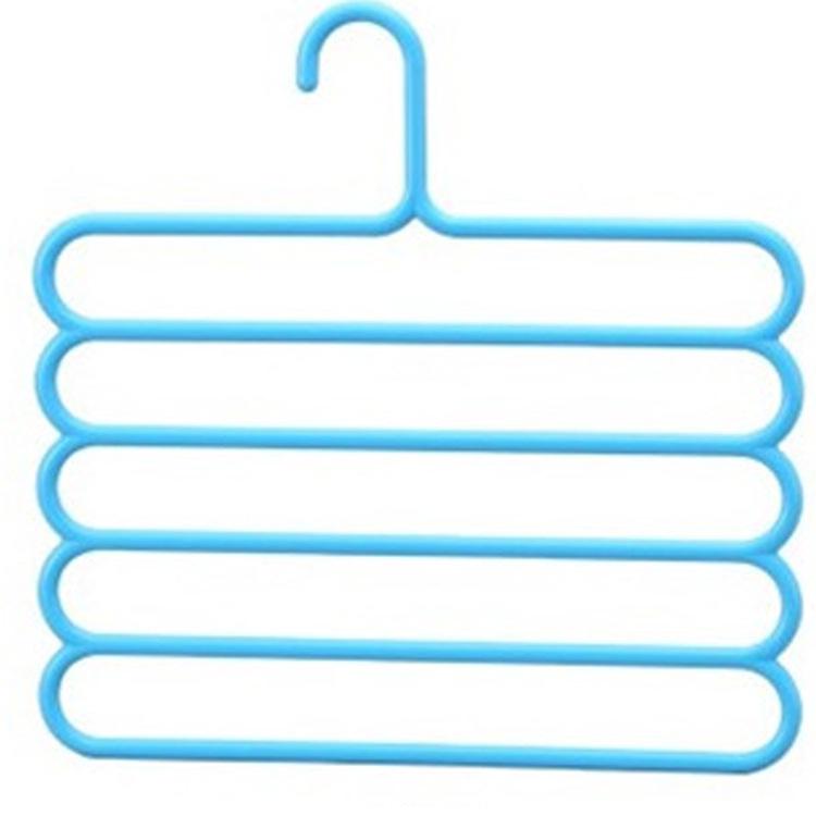 10 Pcs Creative Five-layer Multi-functional Pants Rack Plastic Non-slip Falling Pants Rack