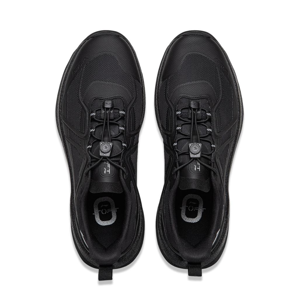 Li Ning Soft Go Max Technology Trendy Minimalist Lightweight Slip Resistant Durable Rebound Low Top Casual Shoes Men sneaker Black AGLW085-1