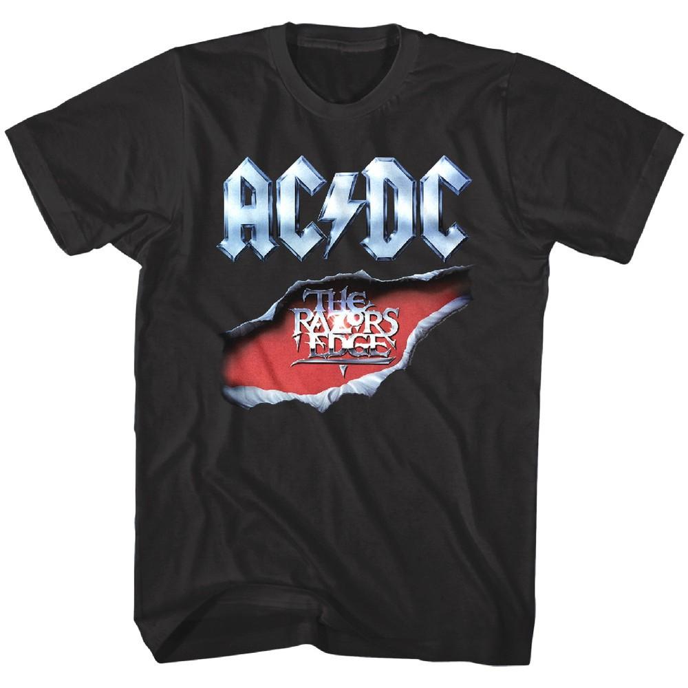 

ACDC Razors Edge Album Cover Men s T Shirt Metal Rock Band Concert Tour Merch 4XL