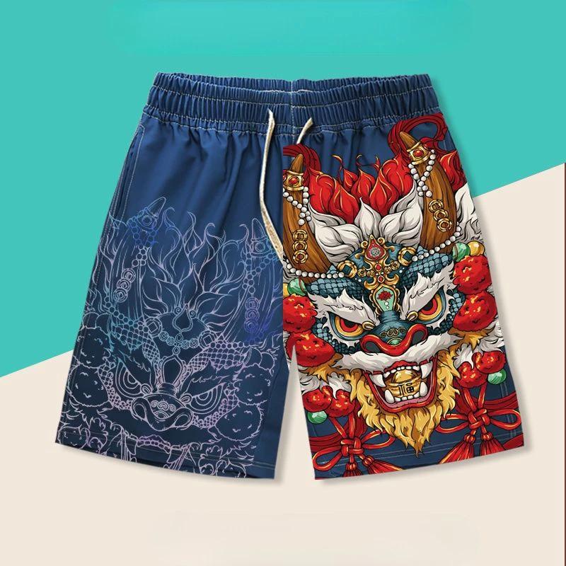 

Chinese Dragon Head Boxing Muay Thai Kickboxing Training Shorts Print Martial Art Boxer Unisex Men Women Kid Fighting Fitness Sport Gym Workout S