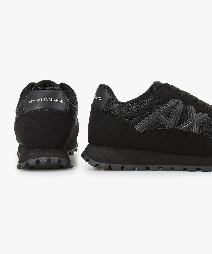 Armani Exchange Women'S Embossed Logo Mesh Sneakers _Black_A425375506