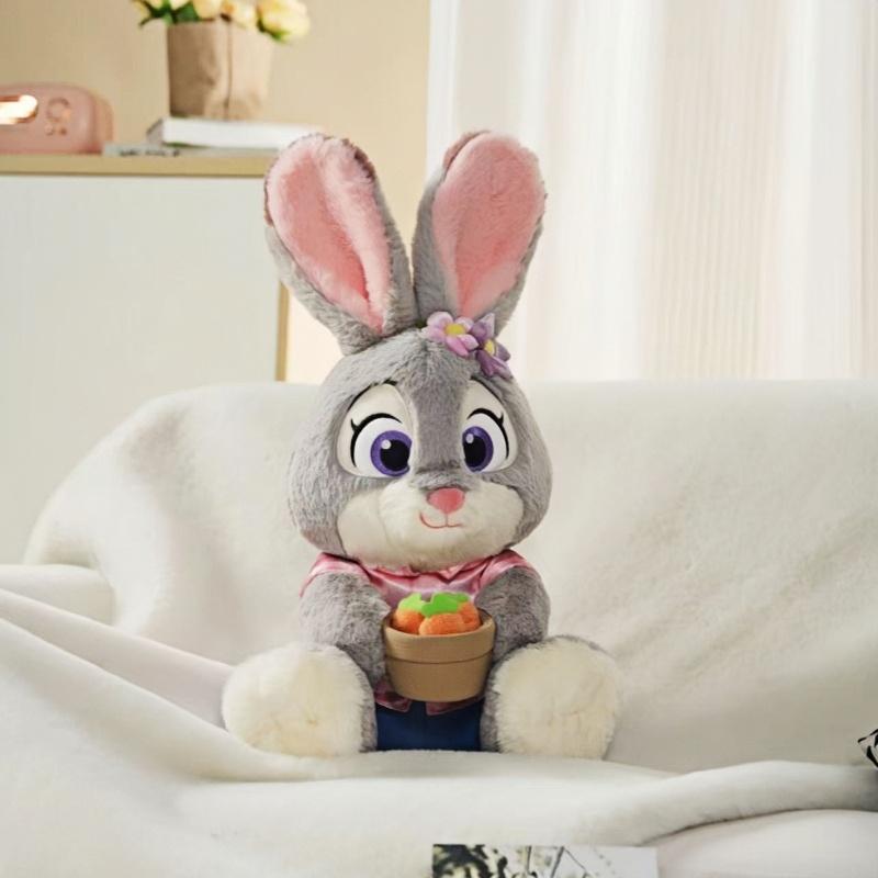 Zootopia Series Judy and Nick Plush Dolls Soft Toy Fox Rabbit Kawaii Room Decor Stuffed Pillow Gift for Girls