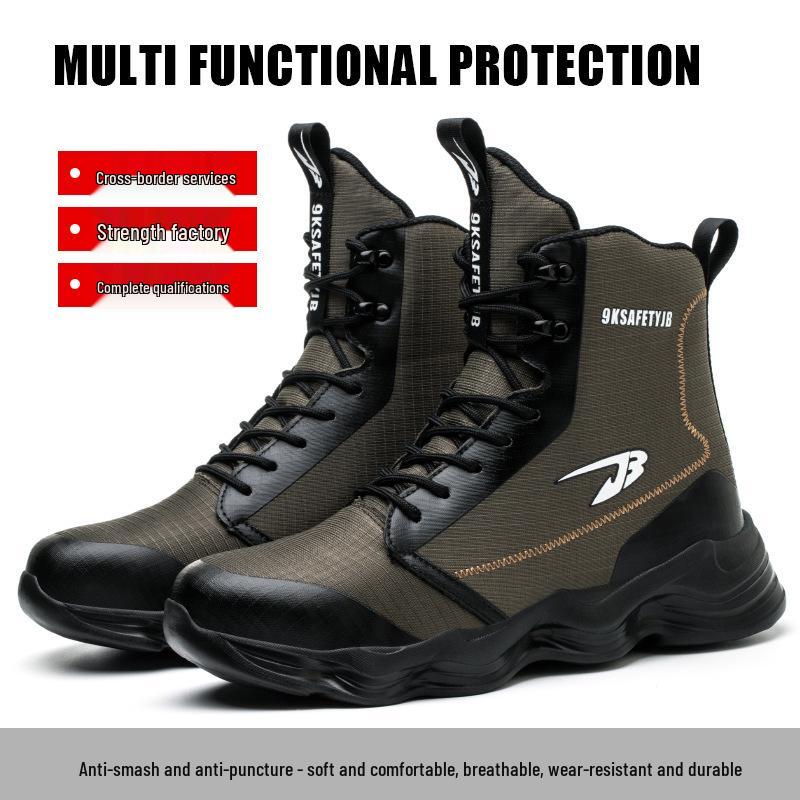Men's Breathable Water-Resistant Anti-Smash High-Top Work Boots