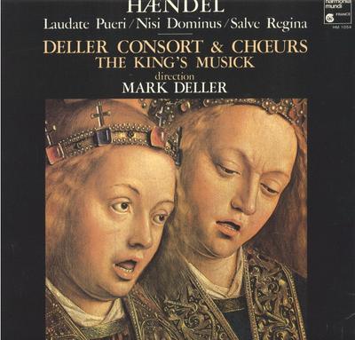 Disco LP GEORG FRIEDRICH HÄNDEL, DELLER CONS - Laudate Pueri / Nisi Dominus / Salv HM1054 Harmonia Mundi 1980 Francia Clásico Usado