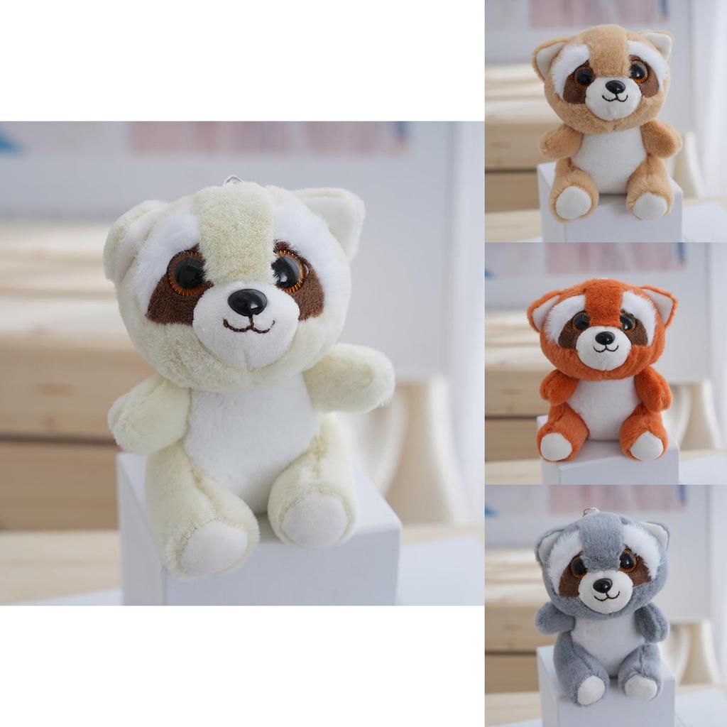 Cute Little Raccoon Plush Toy Keychain Fluffy Panda Doll Bag Pendant Gift
