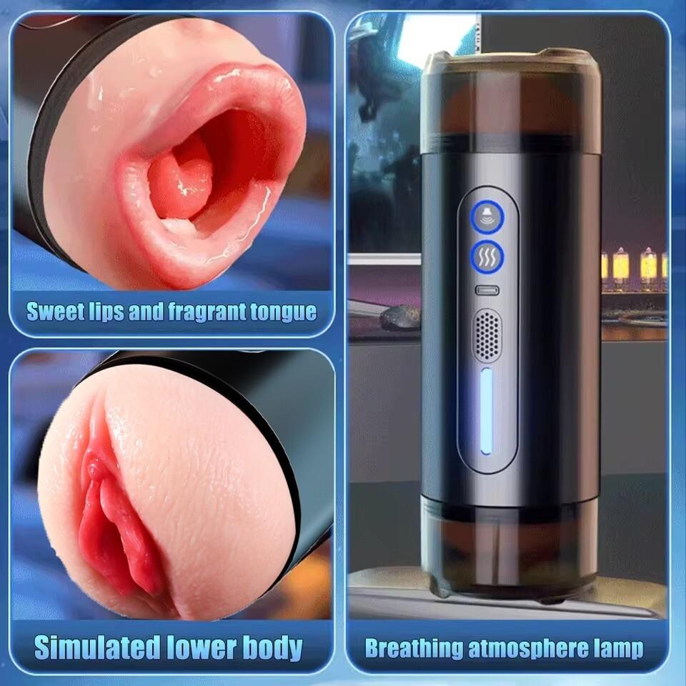 Adult Toys Male Masturbator Cup Pocket Vagina Pussy Vaginal Penetration Prostate Massager Intelligent Voice Sex Toys for Men