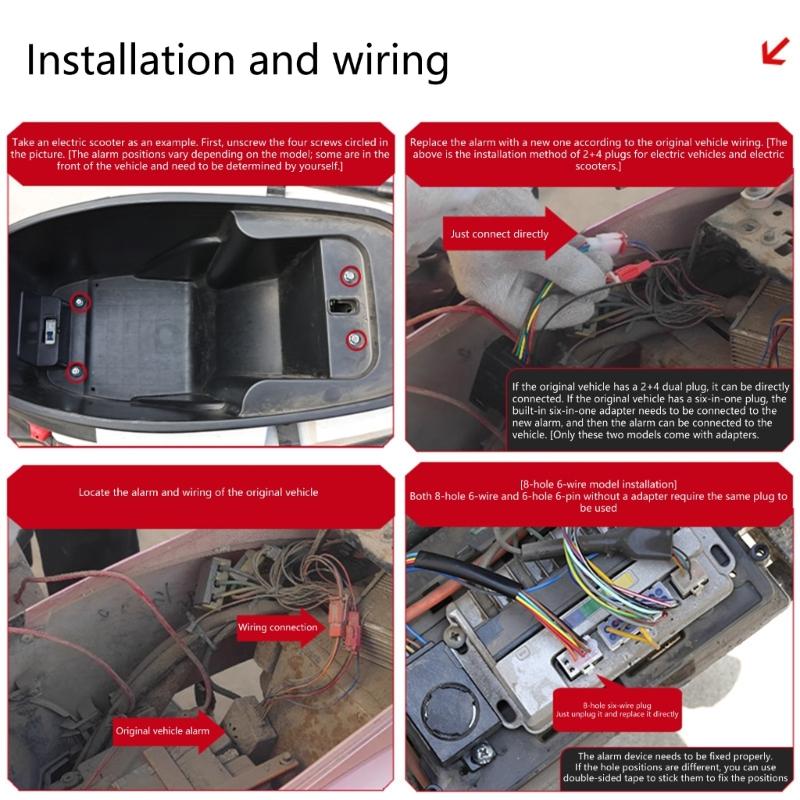 Elektrisches Dreirad Sicherheitsalarm mit Doppelfernbedienungen Schnellstartfunktion Diebstahlschutz für Elektrische Dreiräder