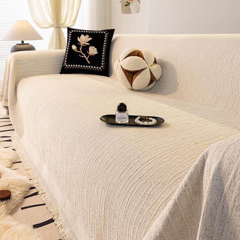 

2026 new four-season universal cream wind sofa cover chenille anti-cat scratch all-inclusive cover cover cover cover cloth towel blanket 180*130cm