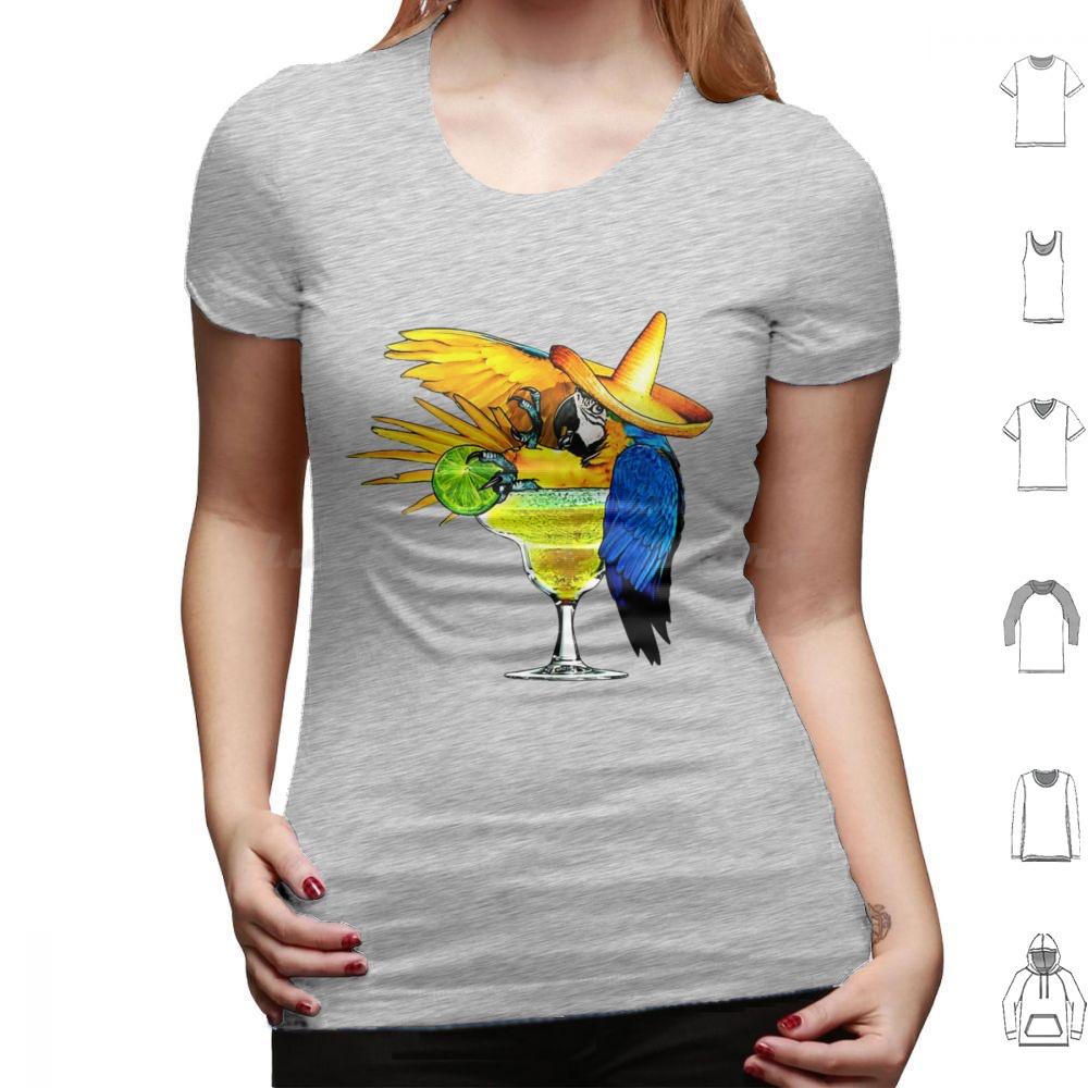 Parrot Drinking Tequila T Shirt Big Size 100 Cotton Jimmy Buffett Beach Parrothead Margaritaville Buffett Parrot Surfing