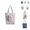 Chic And Versatile Women's Canvas Tote Shoulder Handbag With Owl Print For Daily Use