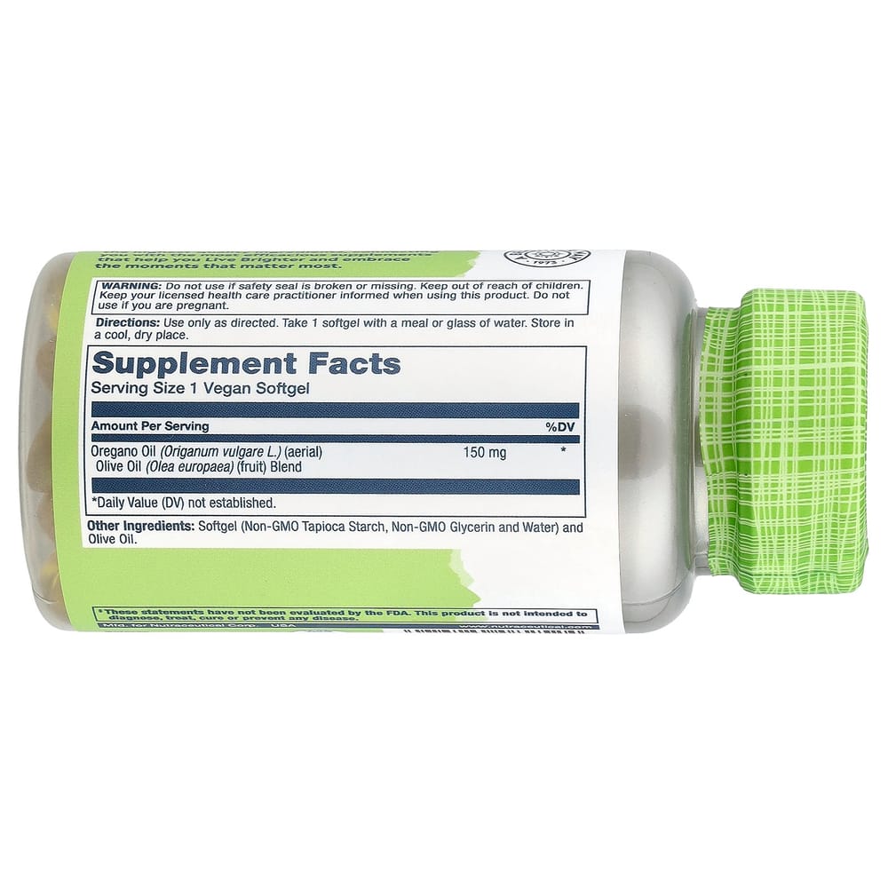 Solaray Oregano Oil 150 Mg, 60 Vegetarian Softgels