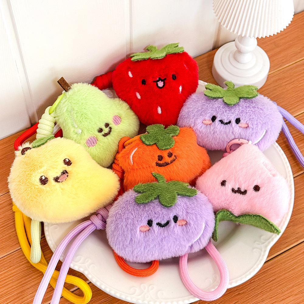 Cute Fruit Plush Pendant - High-Quality Bag Decoration and Keychain Doll Toy