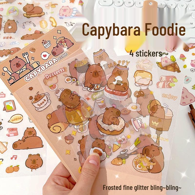 Capybara DIY Sticker Set: Pre-cut Cute Decoration Stickers for Children