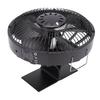 Heat Powered Fireplace Fan Quiet Round Aluminum Alloy Wood Stove Fan for Fireplace Wood Log Burning Stove