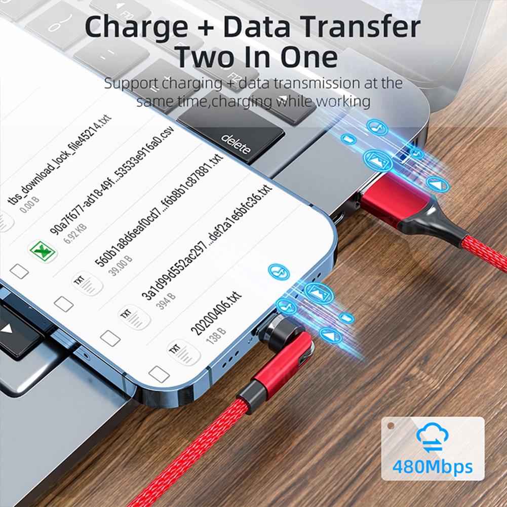 540-degree Rotating Magnetic Cable 3A Fast Charging Charger Usb Data Cable Compatible For Iphone Xiaomi Phone