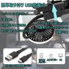 (New In Summer) Car Fan, Car Fan, USB Power Supply, Light Included, Double-Headed Headrest