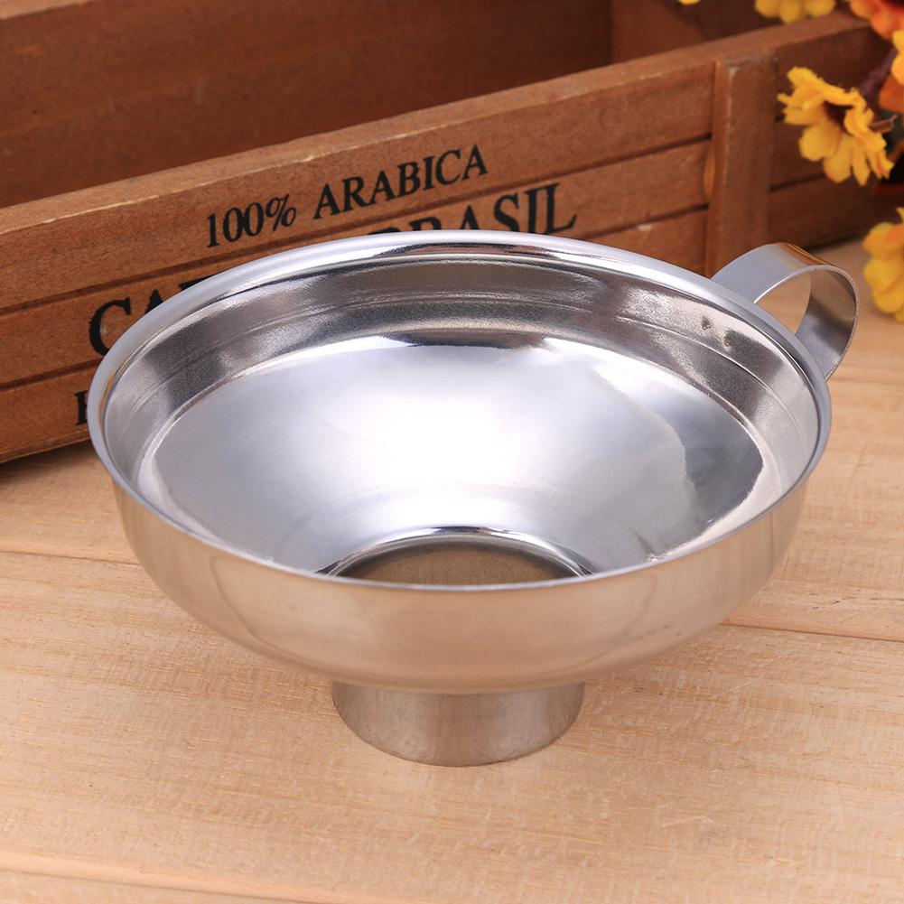1-5Pcs Stainless Steel Wide Mouth Canning Funnel Liquid Funnel Hopper Filter Kitchen Tools Gadgets Jar Funnel Jam Salad Dressing