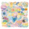 50 Pieces of Watercolor-blended Starry Sky Pet Stickers, Dreamy Colored Ink Planet Transparent Sticker Art