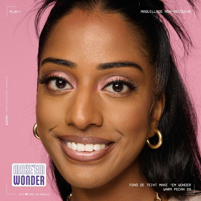 Fond de teint - NYX Professional Makeup - Make 'Em Wonder - Warm Pecan - Fini indétectable - Tenue 24h