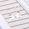 Splicing Love Rabbit Stainless Steel Keychain Cute Heart Design Fashion Couple Best Friend Pendant Practical Gift