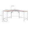 Scrivania Angolare a L, Scrivania per Computer per Ufficio Domestico, Postazione di Studio Lavoro Salvaspazio, Facile da Montare, 150 x 150 x 76cm, Rovere