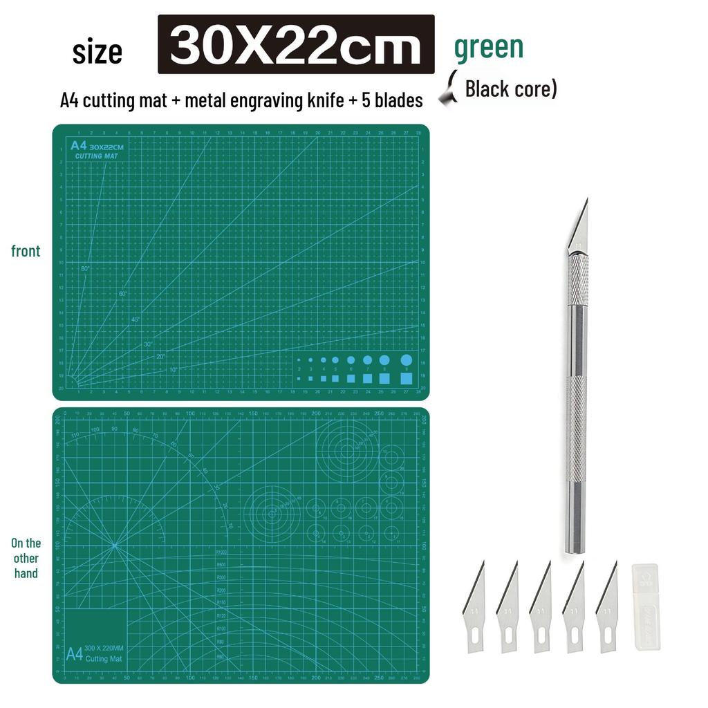 A4 3mm Thick Cutting Mat - Durable Handmade Desktop Pad for Paper Cutting & Writing