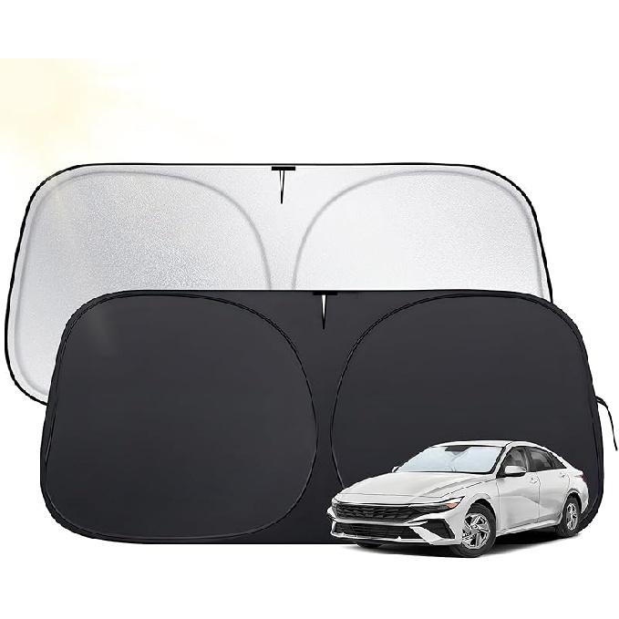 Windshield Sun Shade For Toyota 4Runner 2010-2025,  Fit Car Sun Shades With 420D Fabric & Foldable Memory Steel Wire, Sunshade For Car Windshield