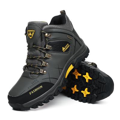 Men Winter Snow Boots Waterproof Leather Sneakers Super Warm Outdoor Male Hiking Boots Work Shoes Comfortable Size