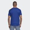 Adidas Solid Color Casual Round Neck Short Sleeve T-Shirt Men Tops Blue CX0222