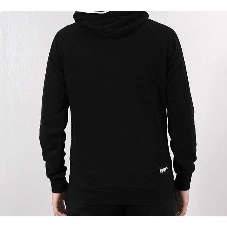Puma Embroidered Logo Knit Hoodie Men Tops Black 844128-01