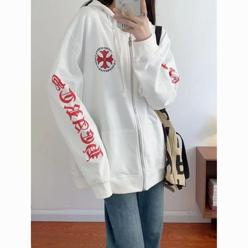 Cross25SS CH Herbst/Winter Luo Familienprint Reißverschluss Strickjacke Kapuzenpullover