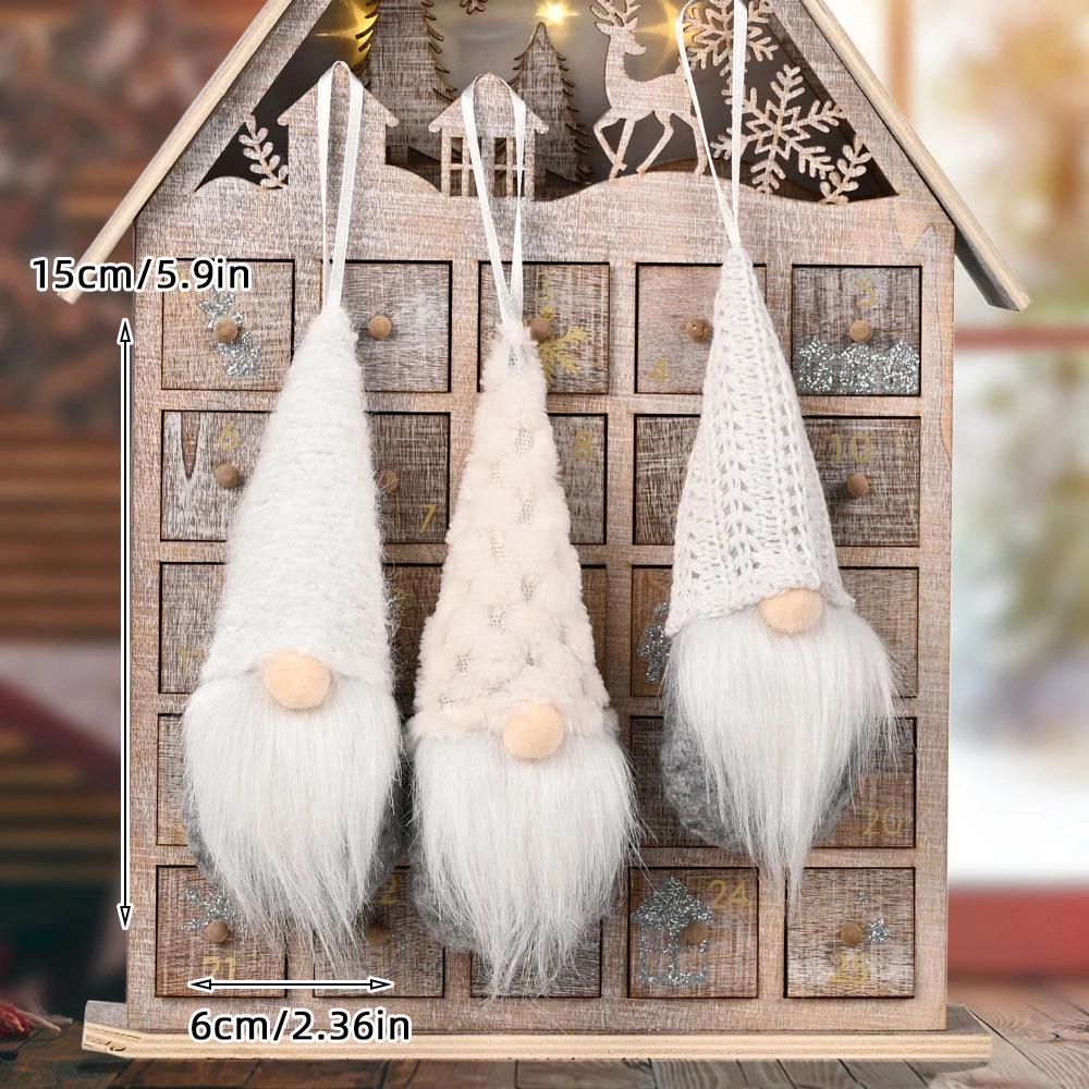 3/4PCS Christmas Gnome Elf Doll Pendant Xmas Tree Ornament Home Decor Merry Christmas Navidad Natal New Year 2025 Party Supplies