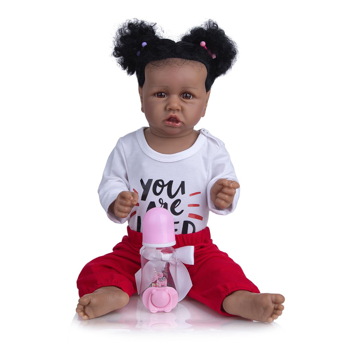 

KEIUMI 23-дюймовая кукла Boneca Reborn, виниловая, полностью силиконовая, кудри, волосы с укорененным волокном для детей, друзья по играм, подарки на день рождения