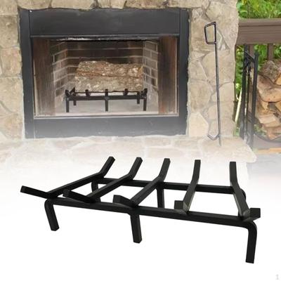 Estante para leña para chimenea, soporte de almacenamiento de madera, resistente, para exteriores e interiores, de hierro