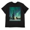 BEAUTIFUL GREEN NORTHERN LIGHTS T-Shirt Boys Animal Print Funny Costumes Custom T Shirt Shirts Graphic Tee Mens Workout Shirts