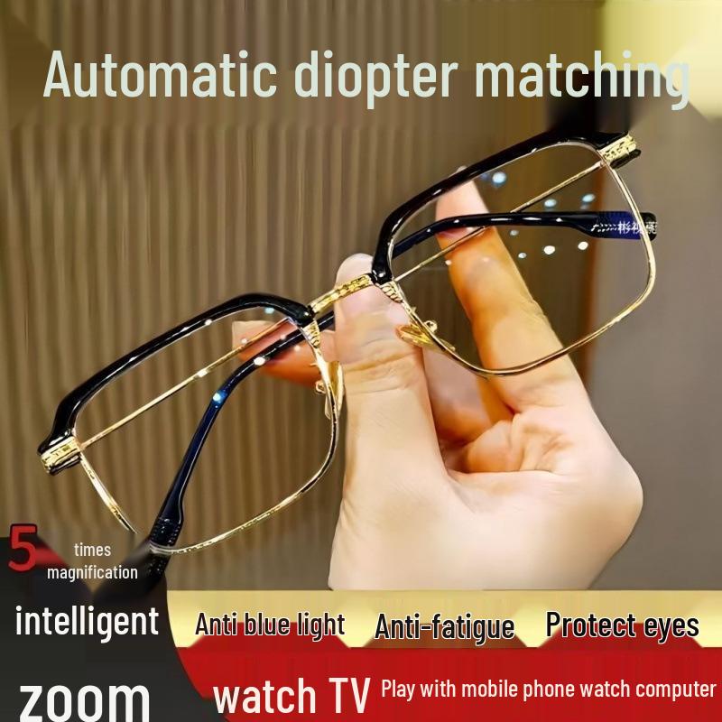 Auto-Adjust Dual-Use Smart Zoom Reading Glasses for Near and Far Vision