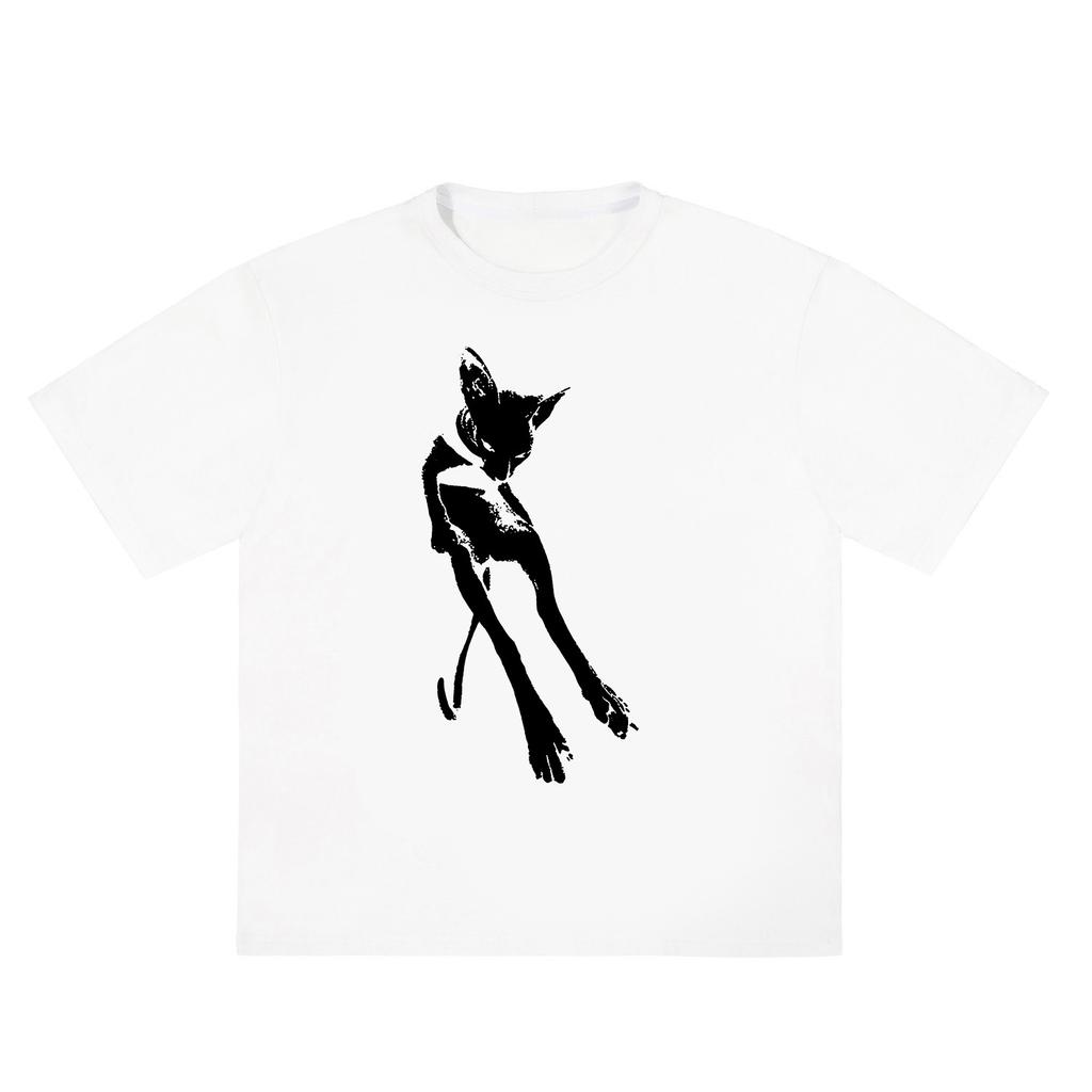 Summer Unisexs TShirt Fashion Tops Tees Unisex Casual Cotton Clothing Short Sleeve Streetwear Cats Print Graphic TShirt Punk