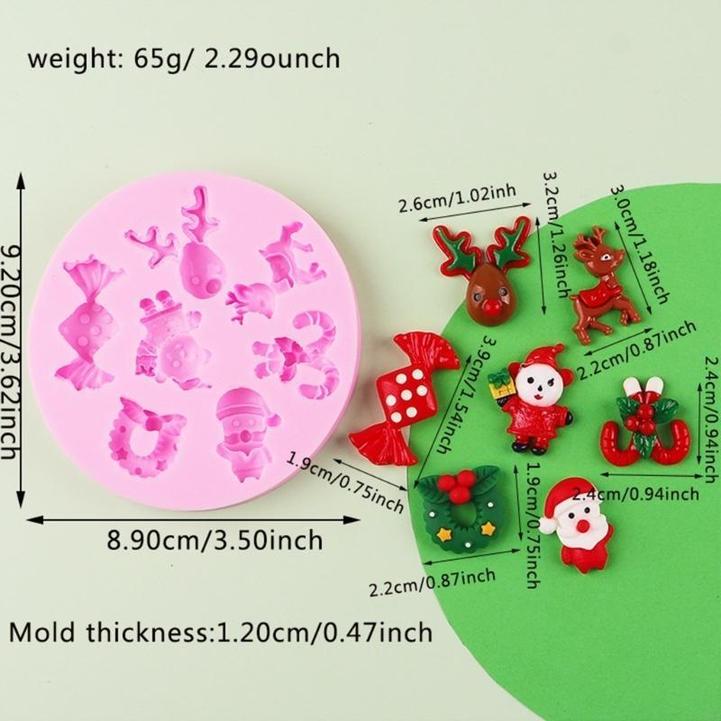 Christmas Santa Silicone Molds Fondant Fondant Cake Molds Making Pastry Chocolate Molds Baking Decorating Tool Nonstick A0KF