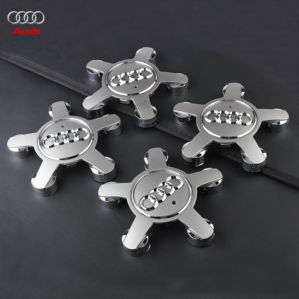 2026 4PCS Badge Car Five Claws Wheel Center Cap Hub Covers Auto Accessories For Audi B8 8P A3 A6 S6 Q7 Q5 Q3 A4 C7 A5 Sline S3 S4 S5