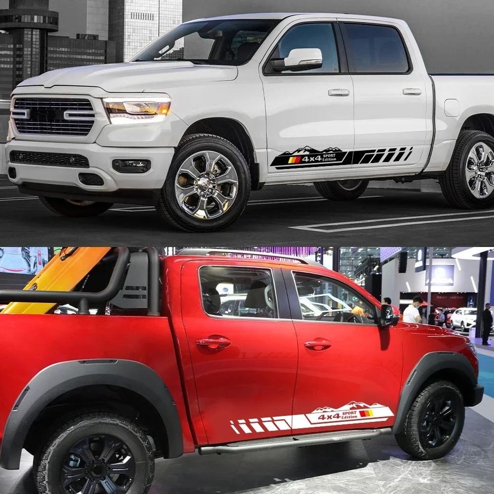 2 Stück Pickup 4x4 Sport Aufkleber für Pickup-Truck Off-Road Auto Styling Dekor Vinyl Aufkleber Auto Karosserie Tuning Dekorations Zubehör