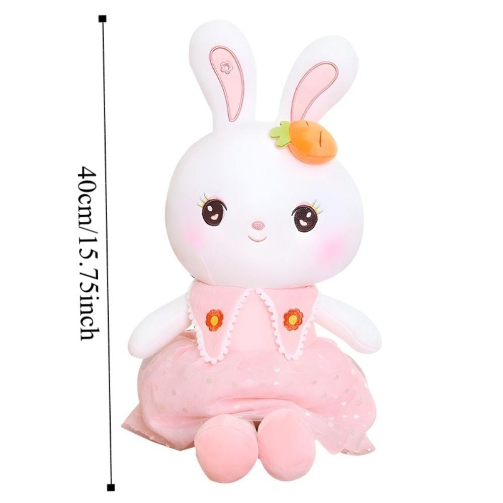 Short Plush Rabbit Plush Toy Soft Material Plush Toy Cute Cartoon Bunny Sleeping Doll  Girls Doll
