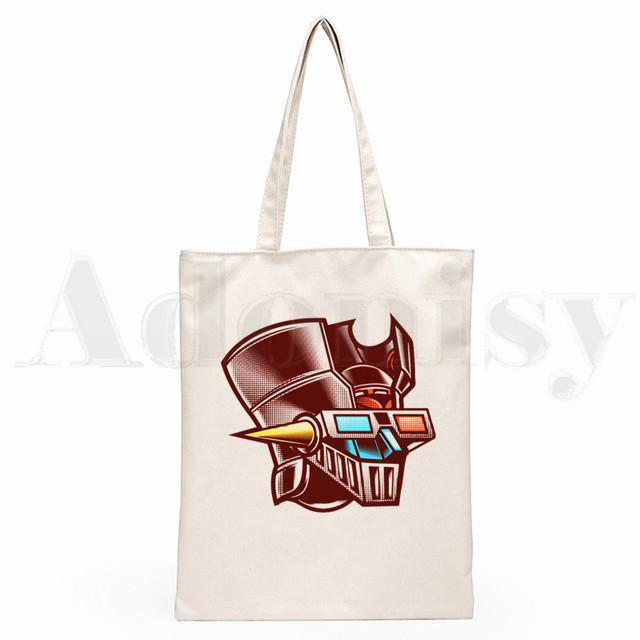 Mazinger Z Japan Anime Old Classic Manga Robot Grafic Cartoon Print Genți de cumpărături Fete Fashion Casual Pacakge Hand Bag