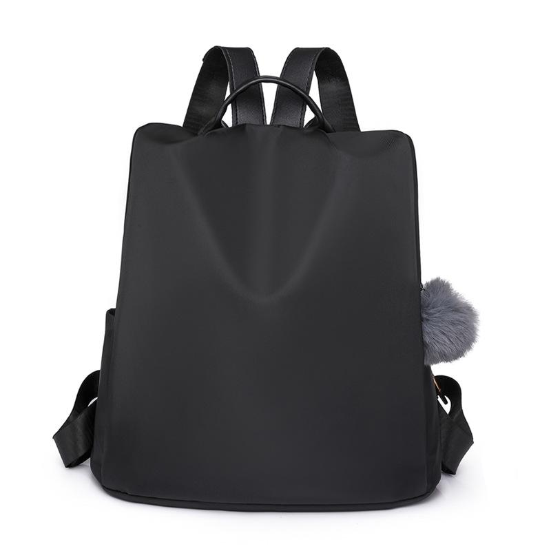 

Нейлоновый рюкзак, женская сумка, холст, школьный рюкзак, сумка большой емкости чёрный